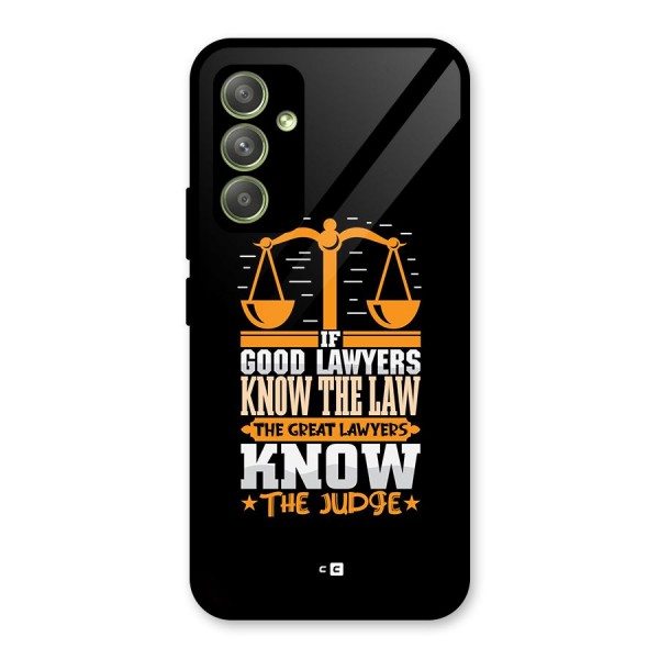 Know The Judge Glass Back Case for Galaxy A54