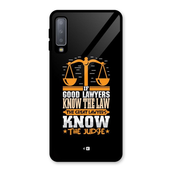 Know The Judge Glass Back Case for Galaxy A7 (2018)