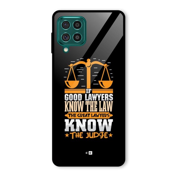 Know The Judge Glass Back Case for Galaxy F62