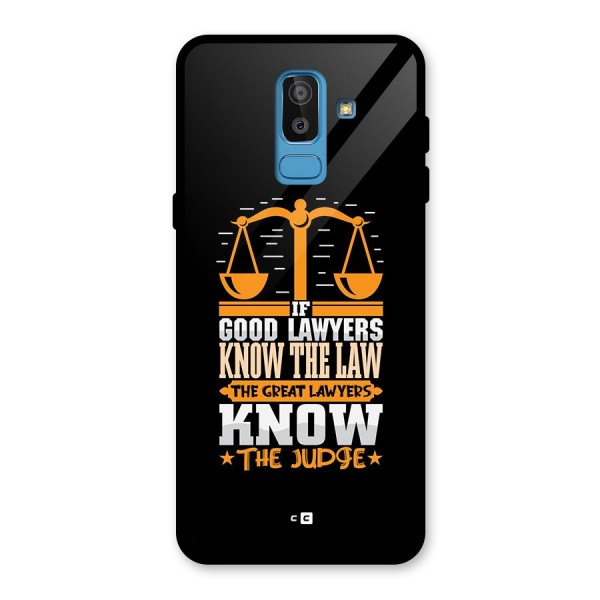 Know The Judge Glass Back Case for Galaxy J8