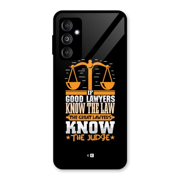 Know The Judge Glass Back Case for Galaxy M14 5G