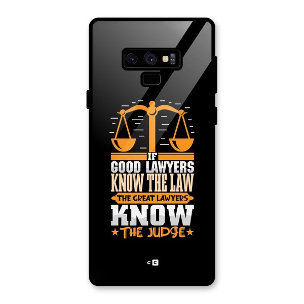 Know The Judge Glass Back Case for Galaxy Note 9