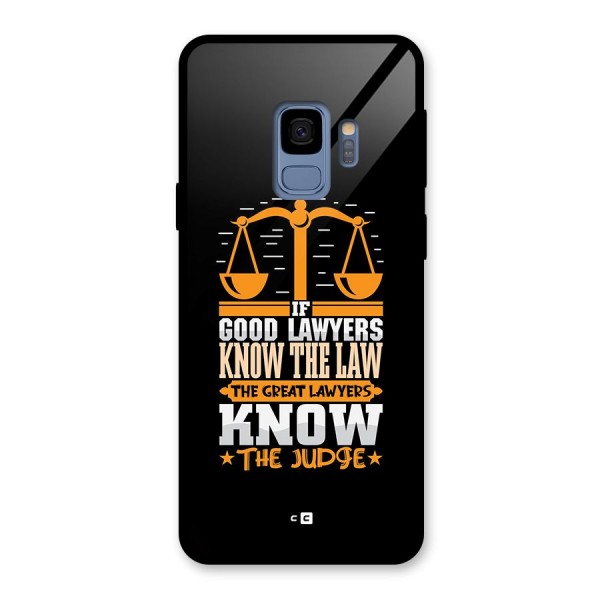 Know The Judge Glass Back Case for Galaxy S9