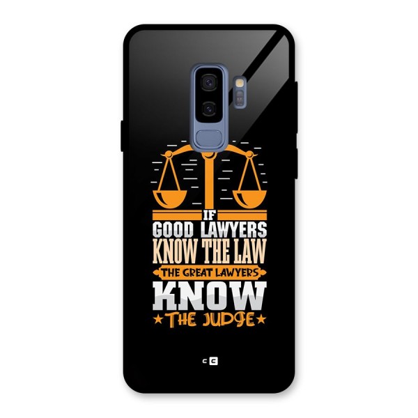 Know The Judge Glass Back Case for Galaxy S9 Plus