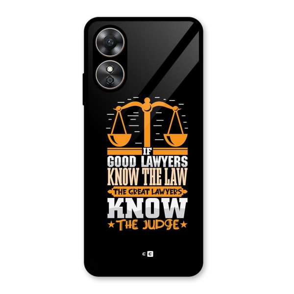 Know The Judge Glass Back Case for Oppo A17