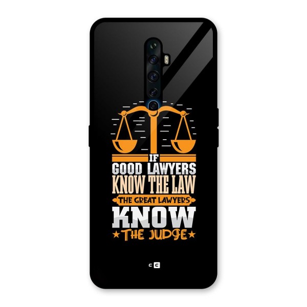 Know The Judge Glass Back Case for Oppo Reno2 F