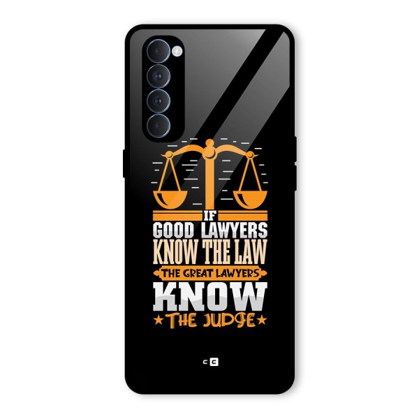 Know The Judge Glass Back Case for Oppo Reno4 Pro