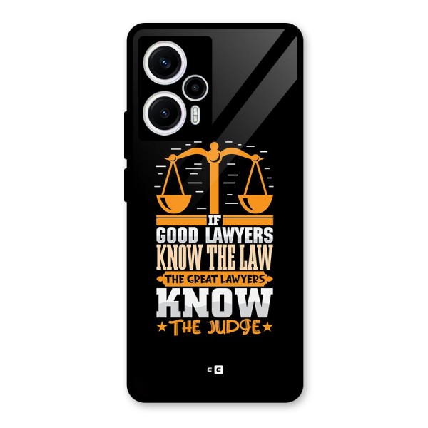 Know The Judge Glass Back Case for Poco F5