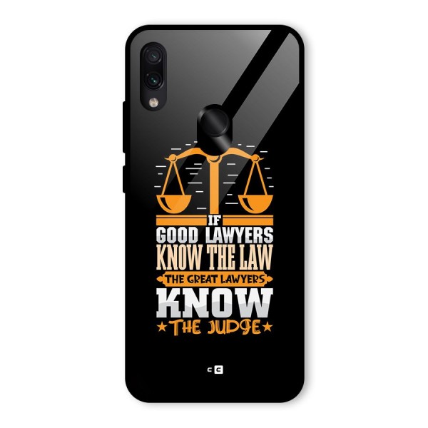 Know The Judge Glass Back Case for Redmi Note 7