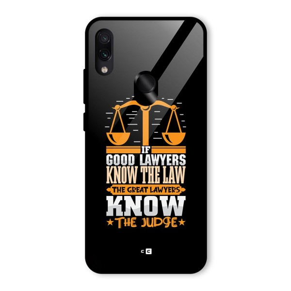 Know The Judge Glass Back Case for Redmi Note 7S