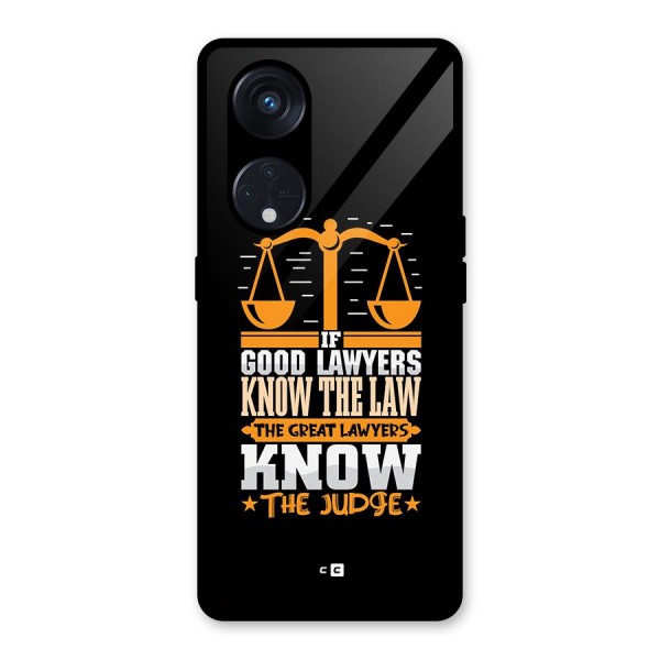 Know The Judge Glass Back Case for Reno8 T 5G