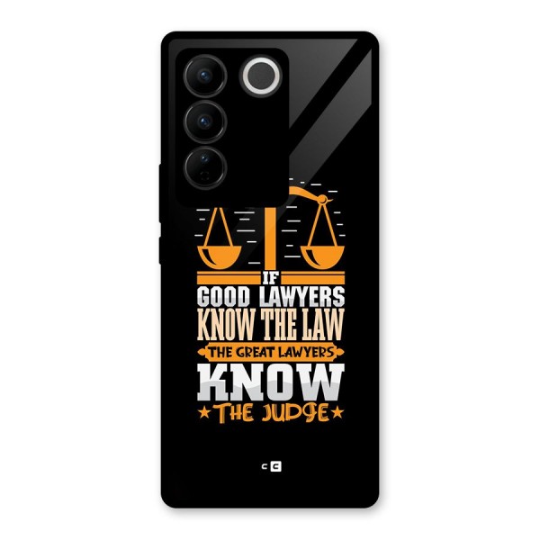 Know The Judge Glass Back Case for Vivo V27 Pro