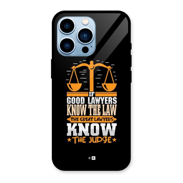 Know The Judge Glass Back Case for iPhone 13 Pro