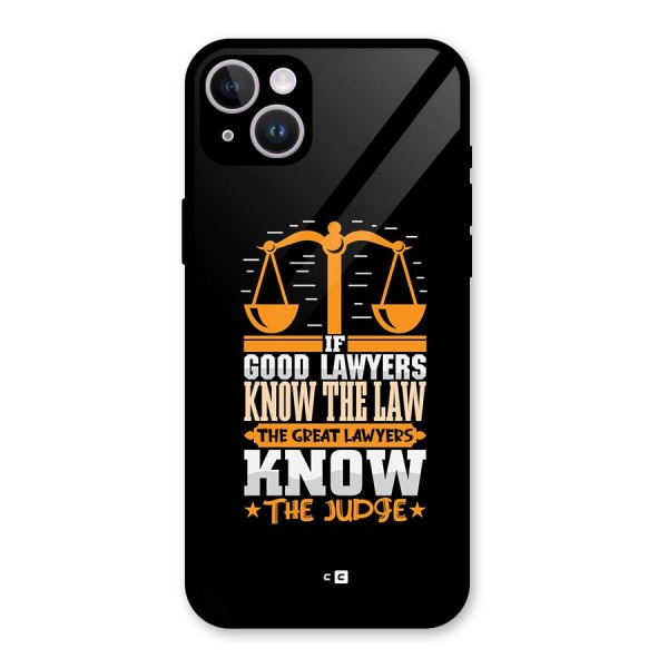 Know The Judge Glass Back Case for iPhone 14 Plus