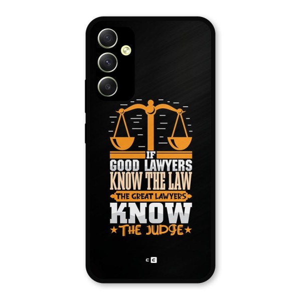 Know The Judge Metal Back Case for Galaxy A34