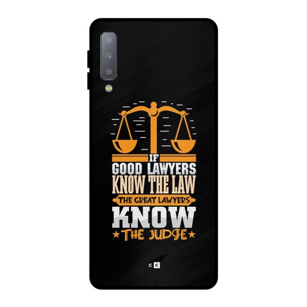 Know The Judge Metal Back Case for Galaxy A7 (2018)