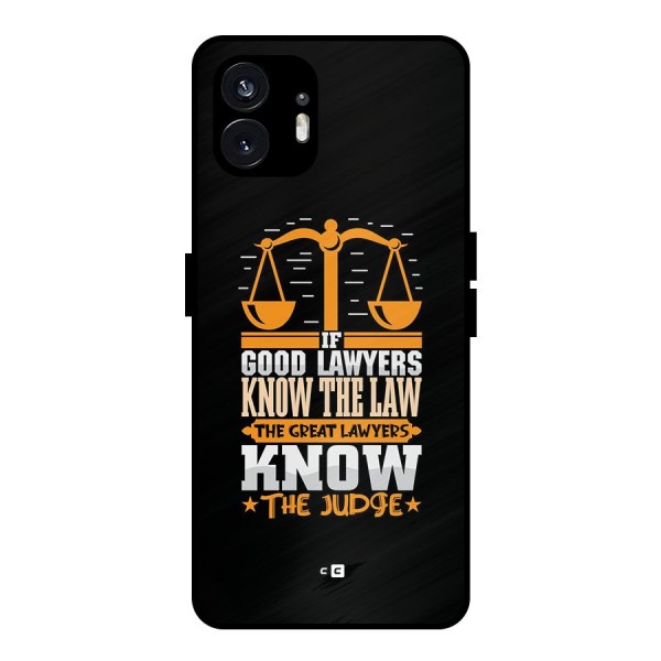 Know The Judge Metal Back Case for Nothing Phone 2