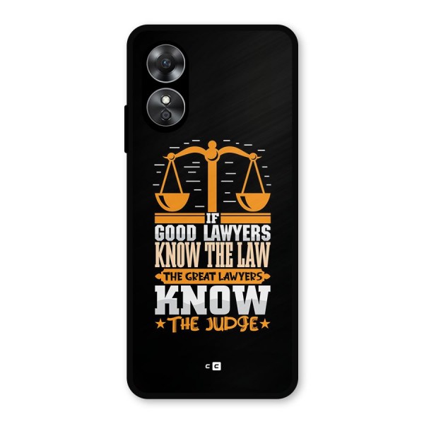 Know The Judge Metal Back Case for Oppo A17