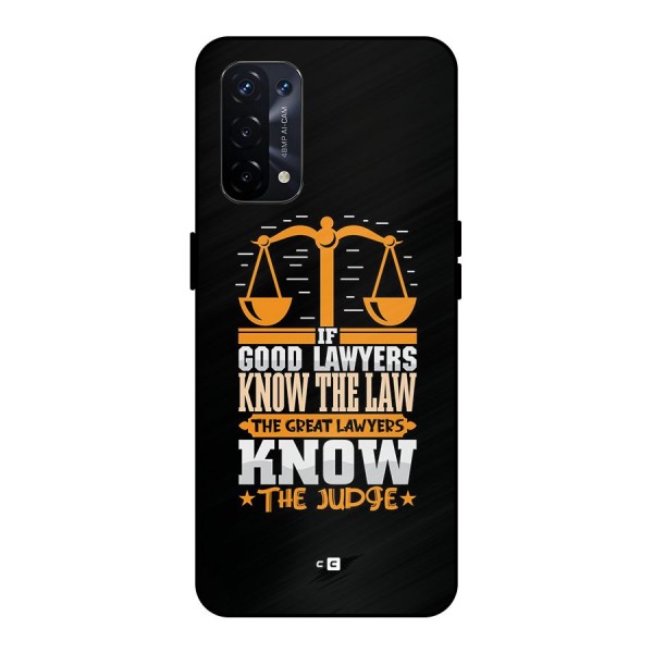 Know The Judge Metal Back Case for Oppo A74 5G