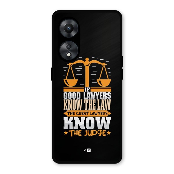 Know The Judge Metal Back Case for Oppo A78