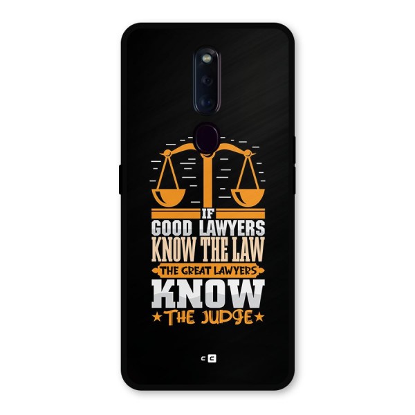 Know The Judge Metal Back Case for Oppo F11 Pro