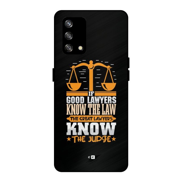 Know The Judge Metal Back Case for Oppo F19