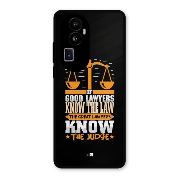 Know The Judge Metal Back Case for Oppo Reno10 Pro Plus