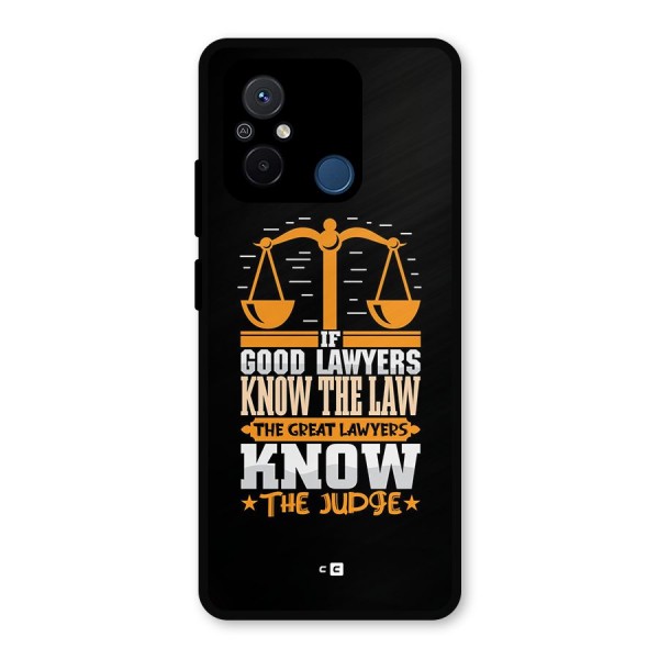 Know The Judge Metal Back Case for Poco C55