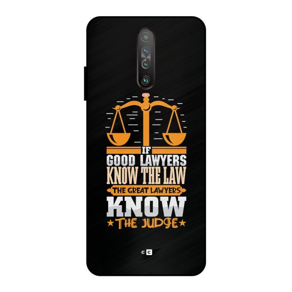 Know The Judge Metal Back Case for Poco X2