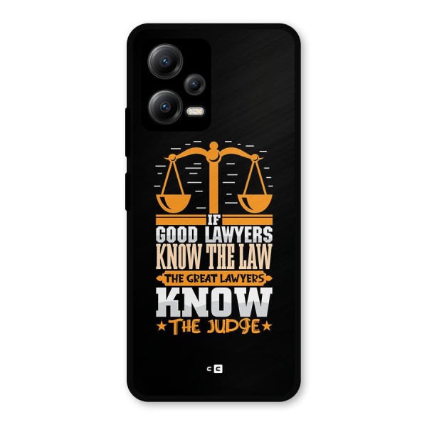 Know The Judge Metal Back Case for Poco X5