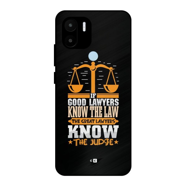 Know The Judge Metal Back Case for Redmi A1 Plus