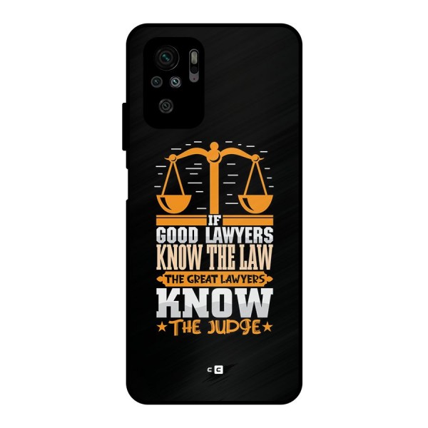 Know The Judge Metal Back Case for Redmi Note 10