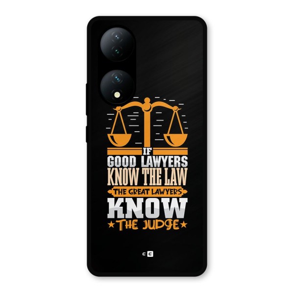 Know The Judge Metal Back Case for Vivo Y100a