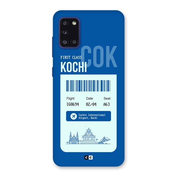 Kochi Boarding Pass Back Case for Galaxy A31