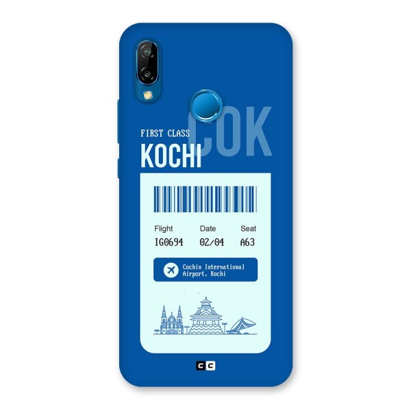 Kochi Boarding Pass Back Case for Huawei P20 Lite