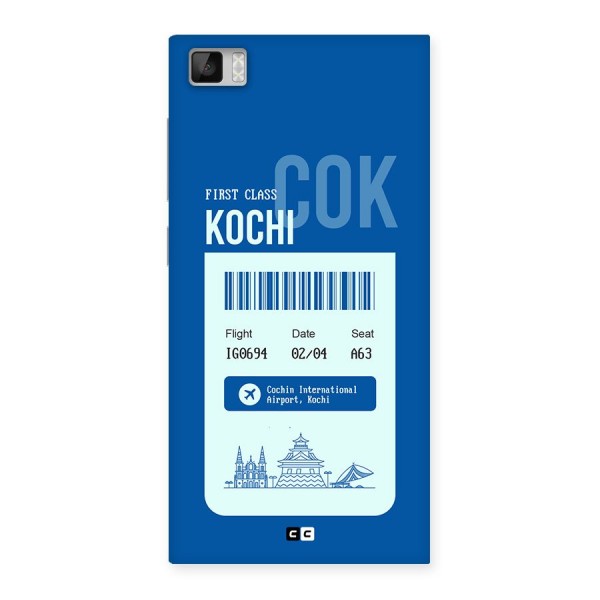 Kochi Boarding Pass Back Case for Mi3