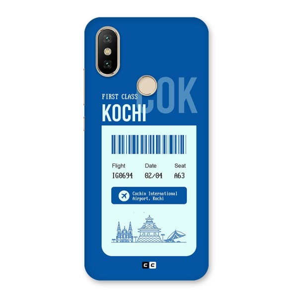 Kochi Boarding Pass Back Case for Mi A2