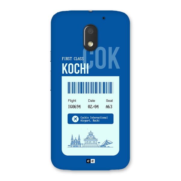 Kochi Boarding Pass Back Case for Moto E3 Power