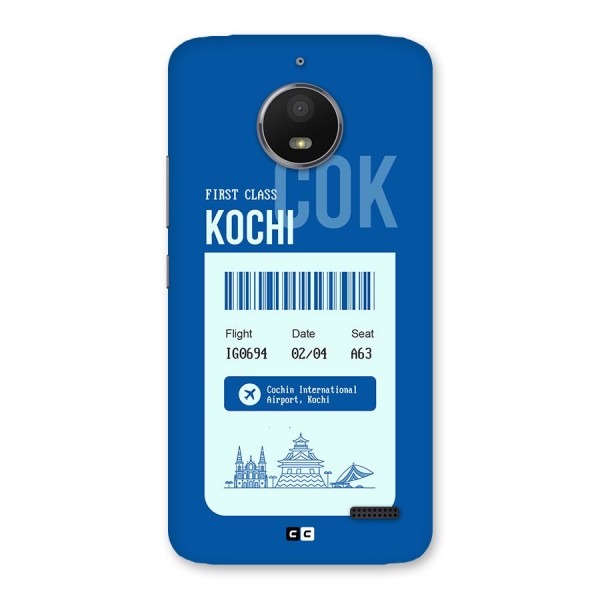 Kochi Boarding Pass Back Case for Moto E4