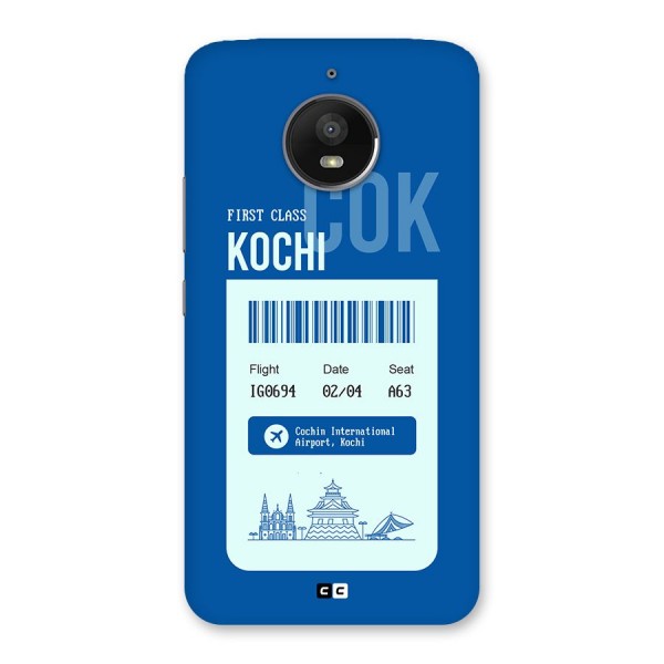 Kochi Boarding Pass Back Case for Moto E4 Plus