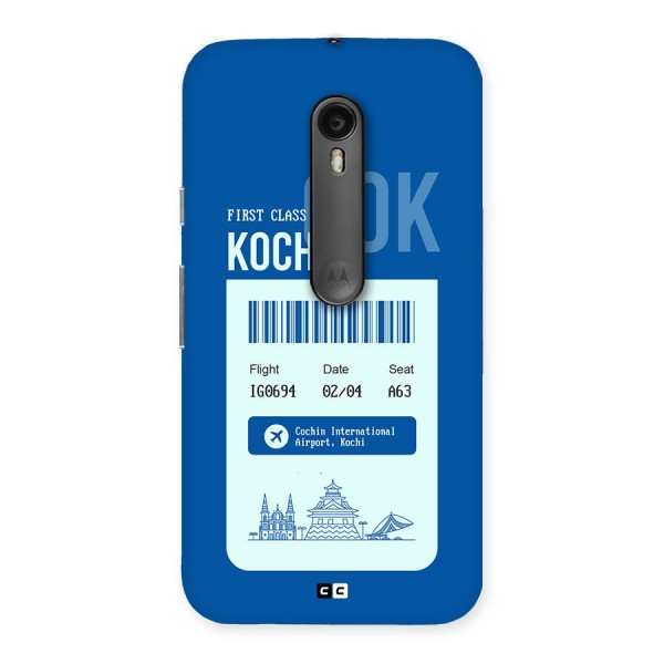 Kochi Boarding Pass Back Case for Moto G3