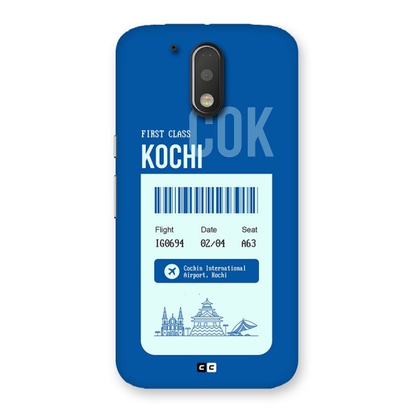 Kochi Boarding Pass Back Case for Moto G4