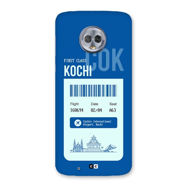 Kochi Boarding Pass Back Case for Moto G6