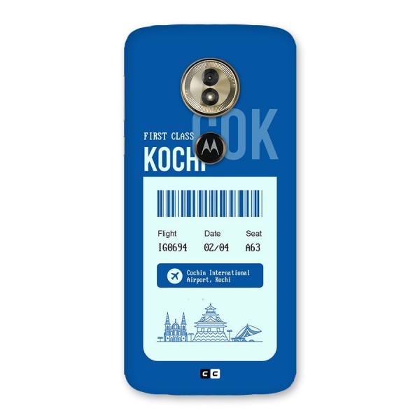 Kochi Boarding Pass Back Case for Moto G6 Play