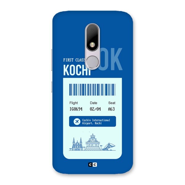 Kochi Boarding Pass Back Case for Moto M