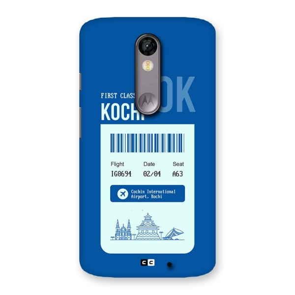 Kochi Boarding Pass Back Case for Moto X Force