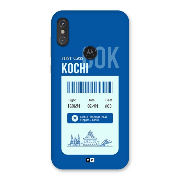 Kochi Boarding Pass Back Case for Motorola One Power