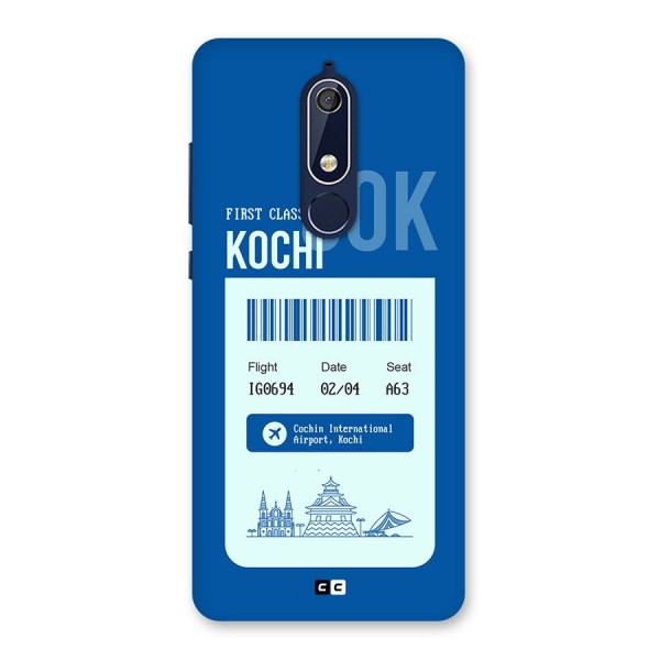 Kochi Boarding Pass Back Case for Nokia 5.1