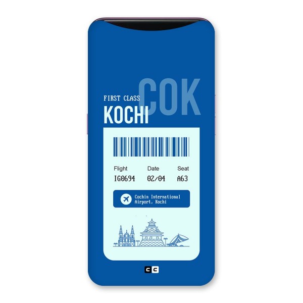 Kochi Boarding Pass Back Case for Oppo Find X