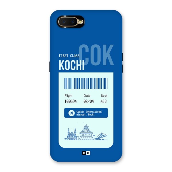 Kochi Boarding Pass Back Case for Oppo K1